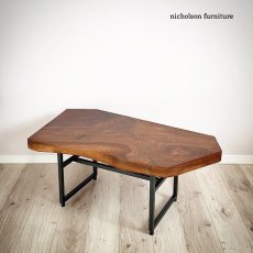 画像3: ソファーテーブル　一枚板カリフォルニアウォールナット材　　オリジナルアイアンフレーム (3)