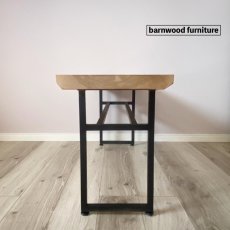 画像5: サイドーテーブル　一枚板 カバ桜材　オリジナルアイアンフレーム (5)