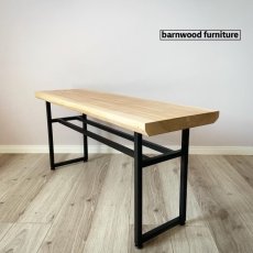 画像6: サイドーテーブル　一枚板 カバ桜材　オリジナルアイアンフレーム (6)