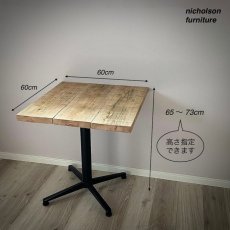 画像2: 【 SALE 】 古材　足場板カフェテーブル　 (2)