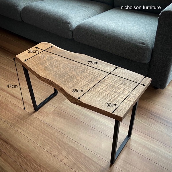 １点物 】一枚板 サイドテーブル タモ材 - ニコルソン家具店