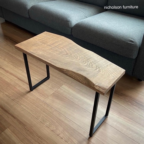 １点物 】一枚板 サイドテーブル タモ材 - ニコルソン家具店